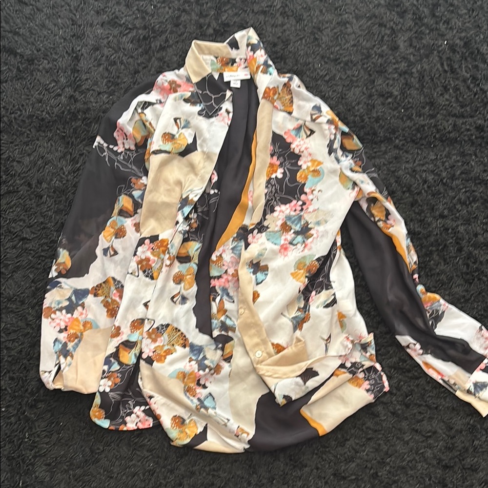 3.1 Phillip Lim Multicolor Abstract Print Blouse
